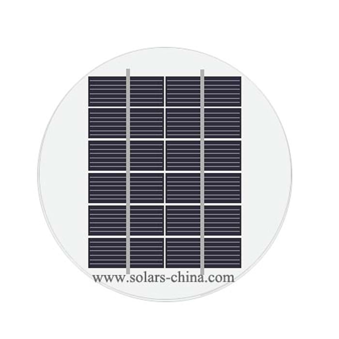 2W round solar panel
