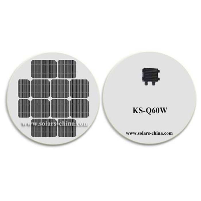 60W round solar panel